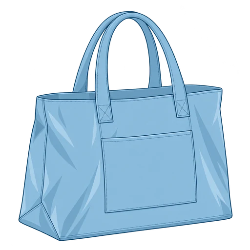 Powder-blue weekend tote bag
